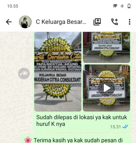 Pengiriman Papan Bunga Duka Rawa Mekarjaya